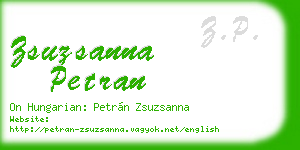 zsuzsanna petran business card
