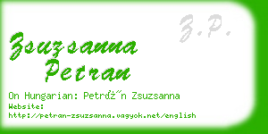 zsuzsanna petran business card
